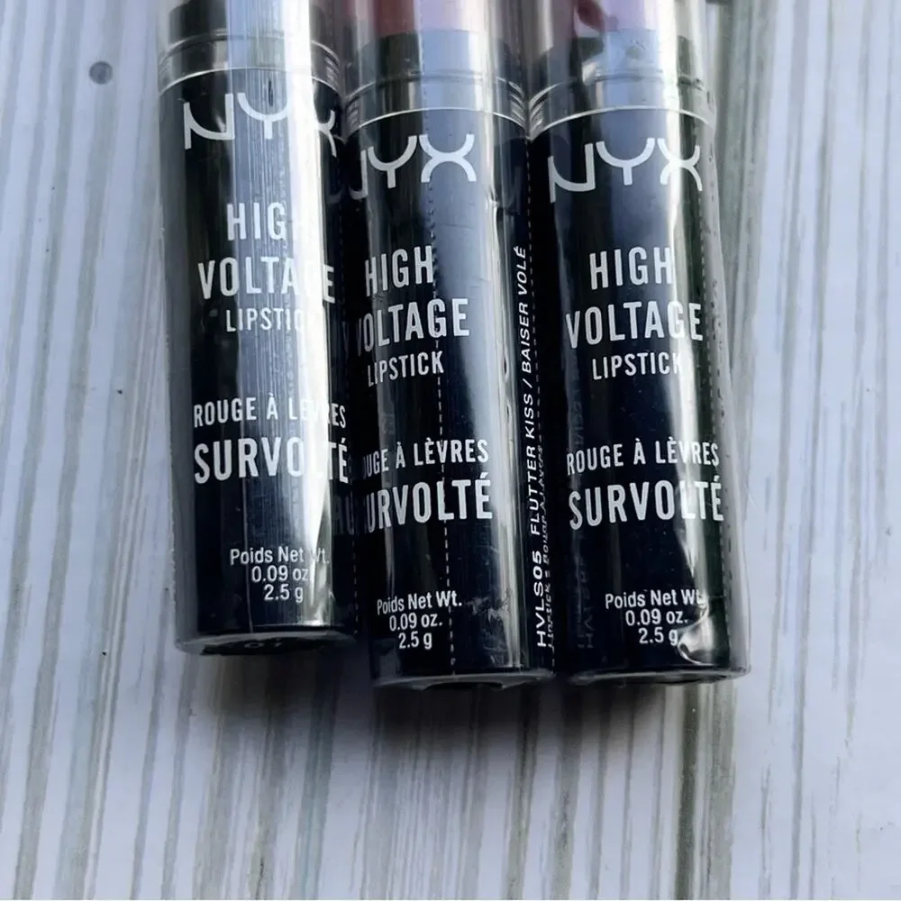 NYX Makeup Beauty High Voltage Lipstick Trio New in Package